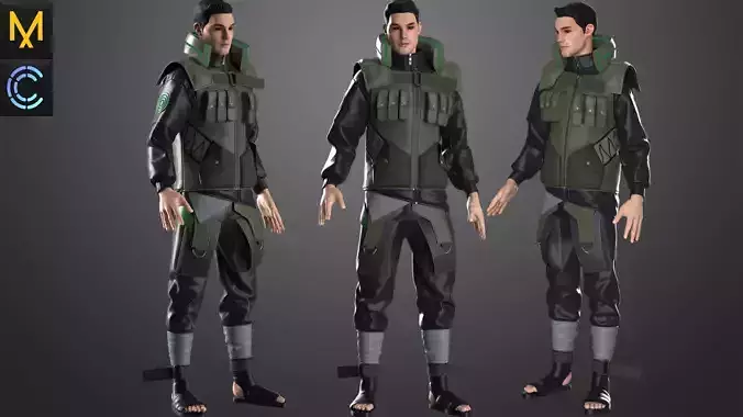 New Outfit Male OBJ mtl FBX ZPRJ