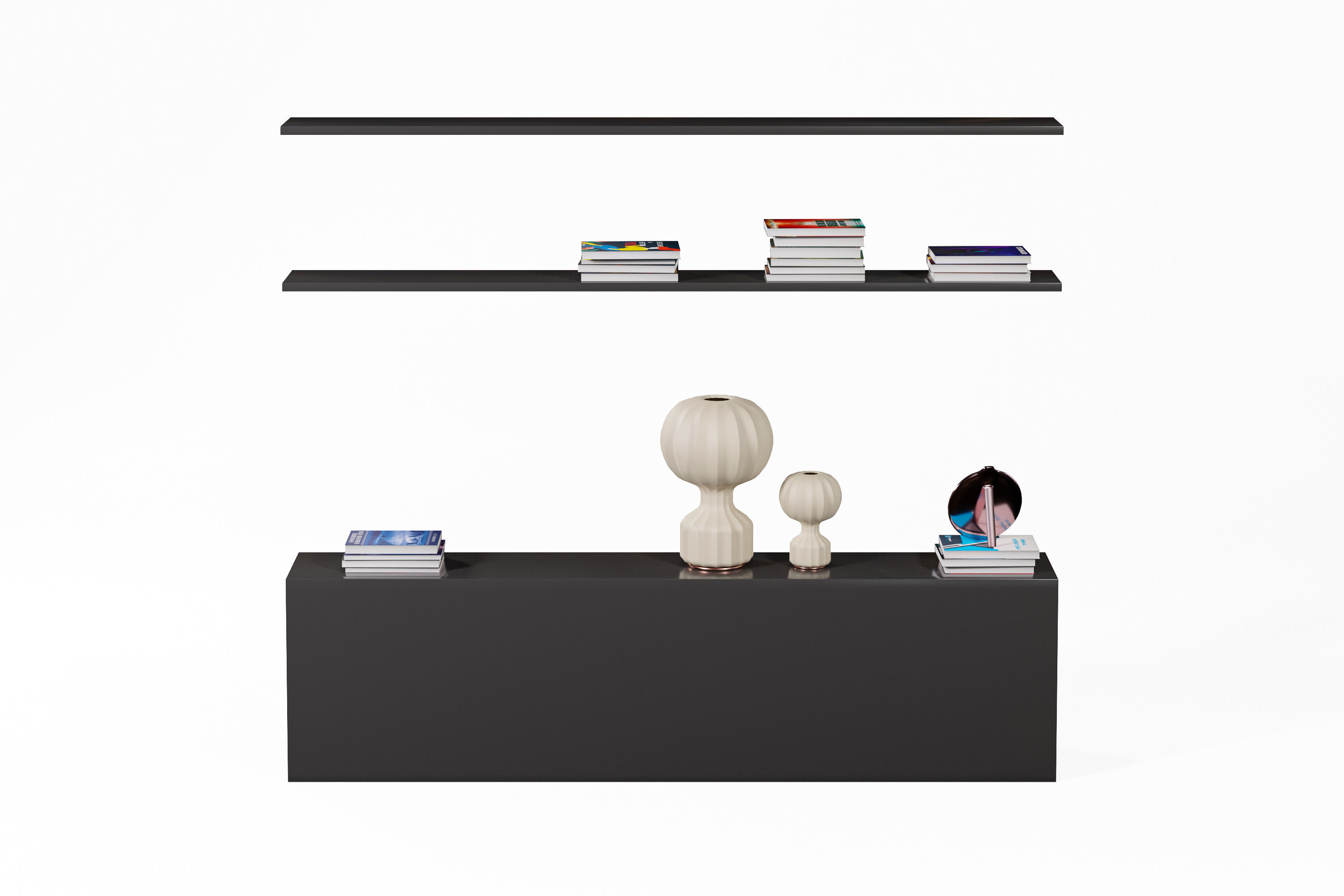 Modern Shelves 3D model_9