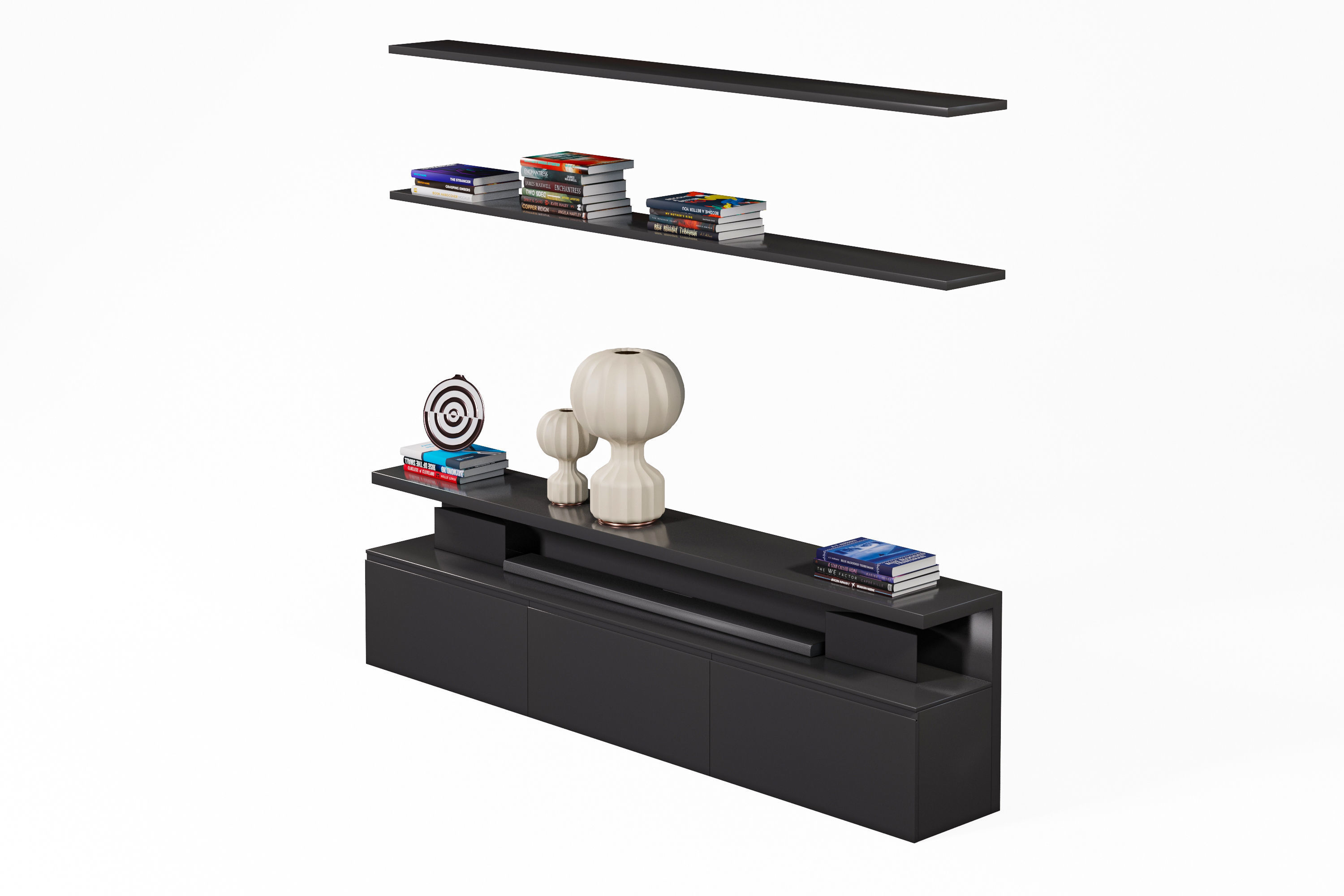 Modern Shelves 3D model_15