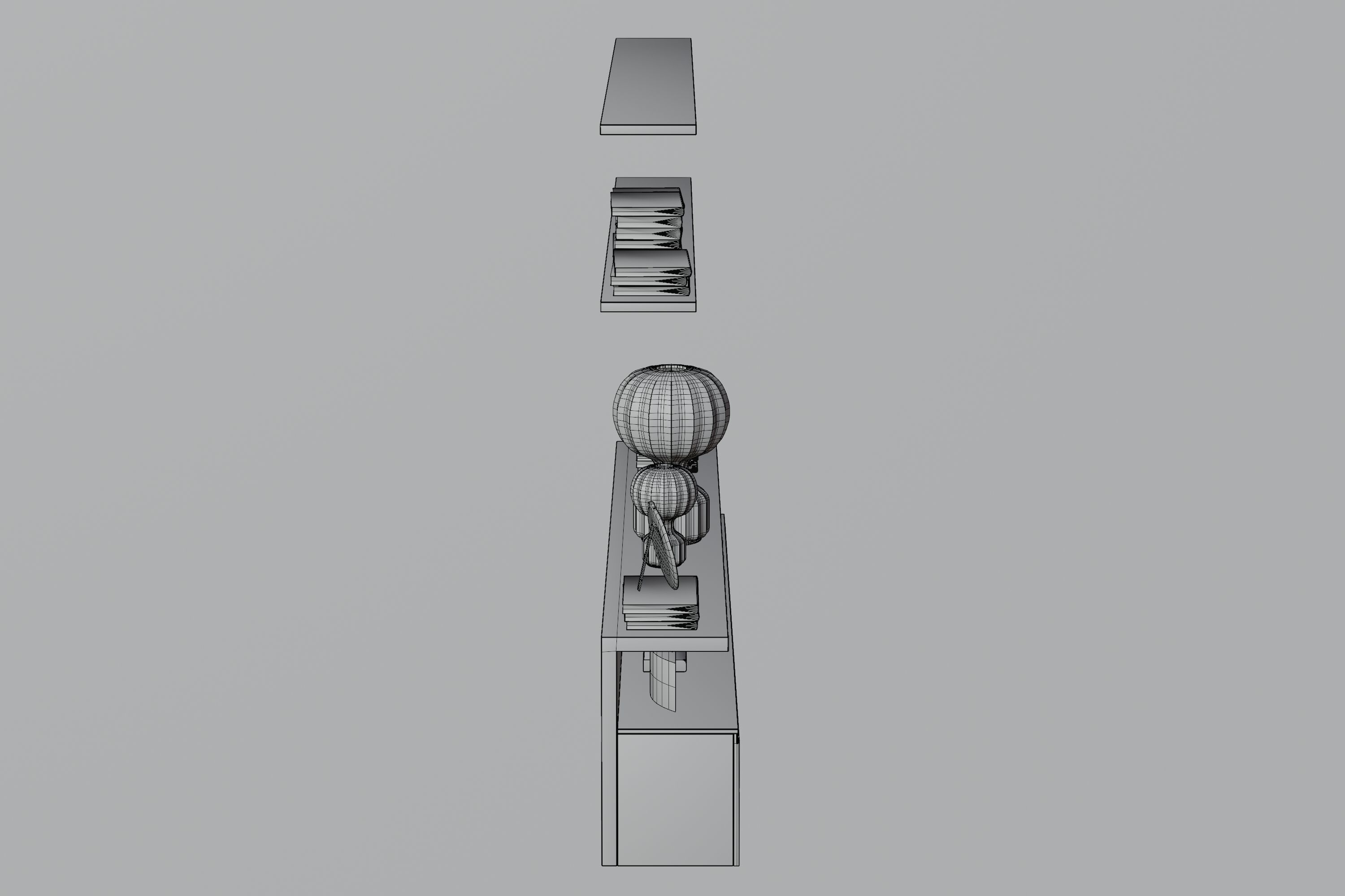 Modern Shelves 3D model_6