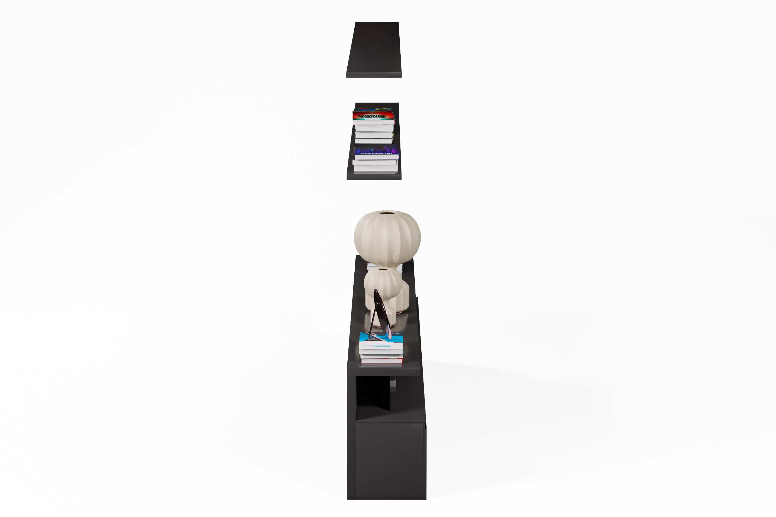 Modern Shelves 3D model_5