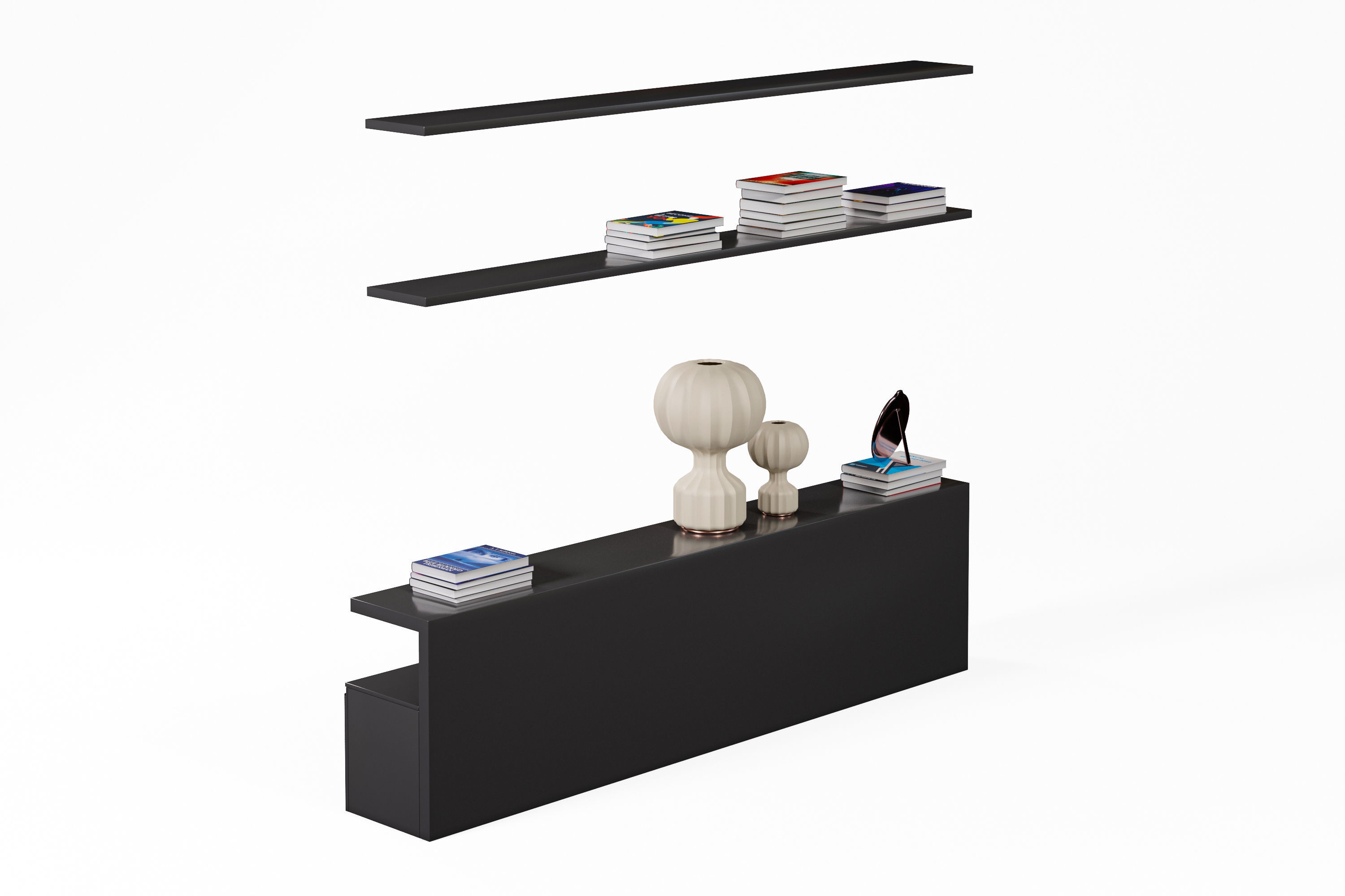 Modern Shelves 3D model_11
