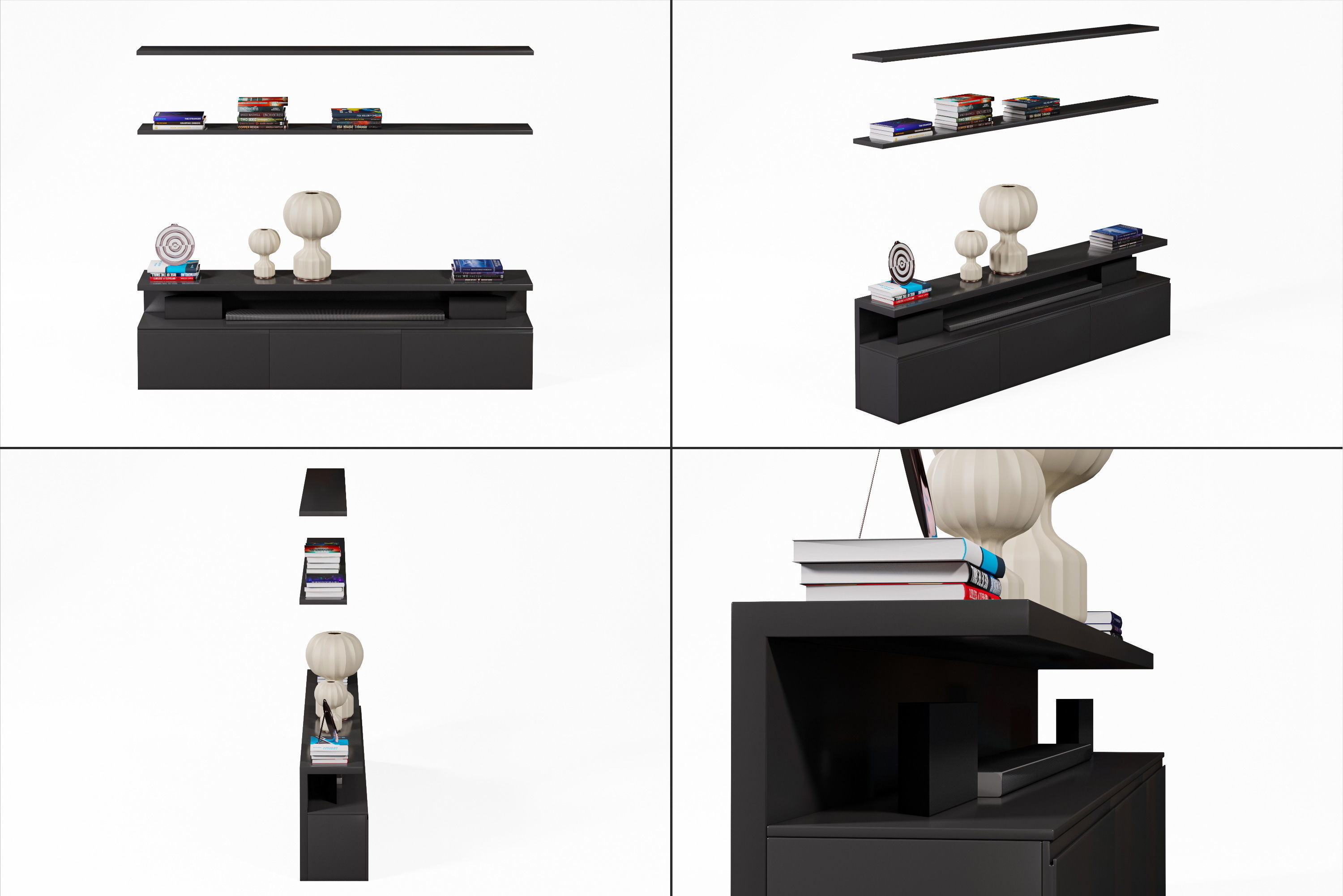 Modern Shelves 3D model_1