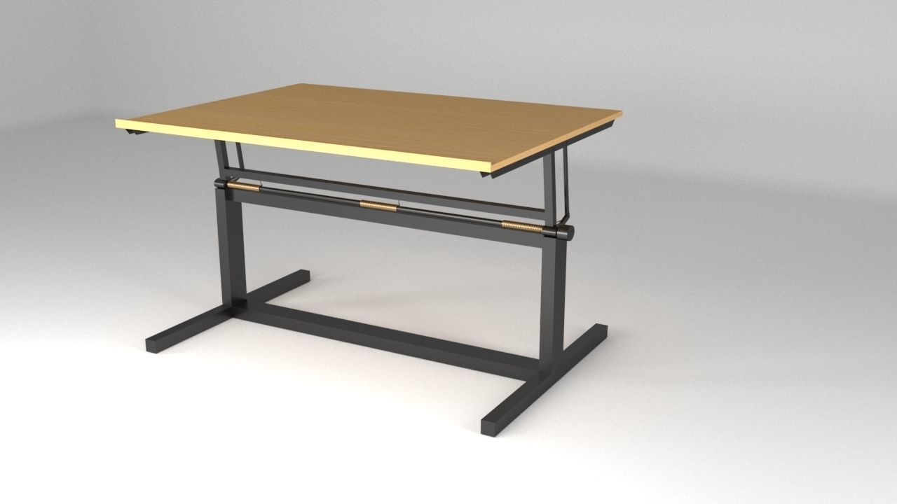 drawing table 3D model_2