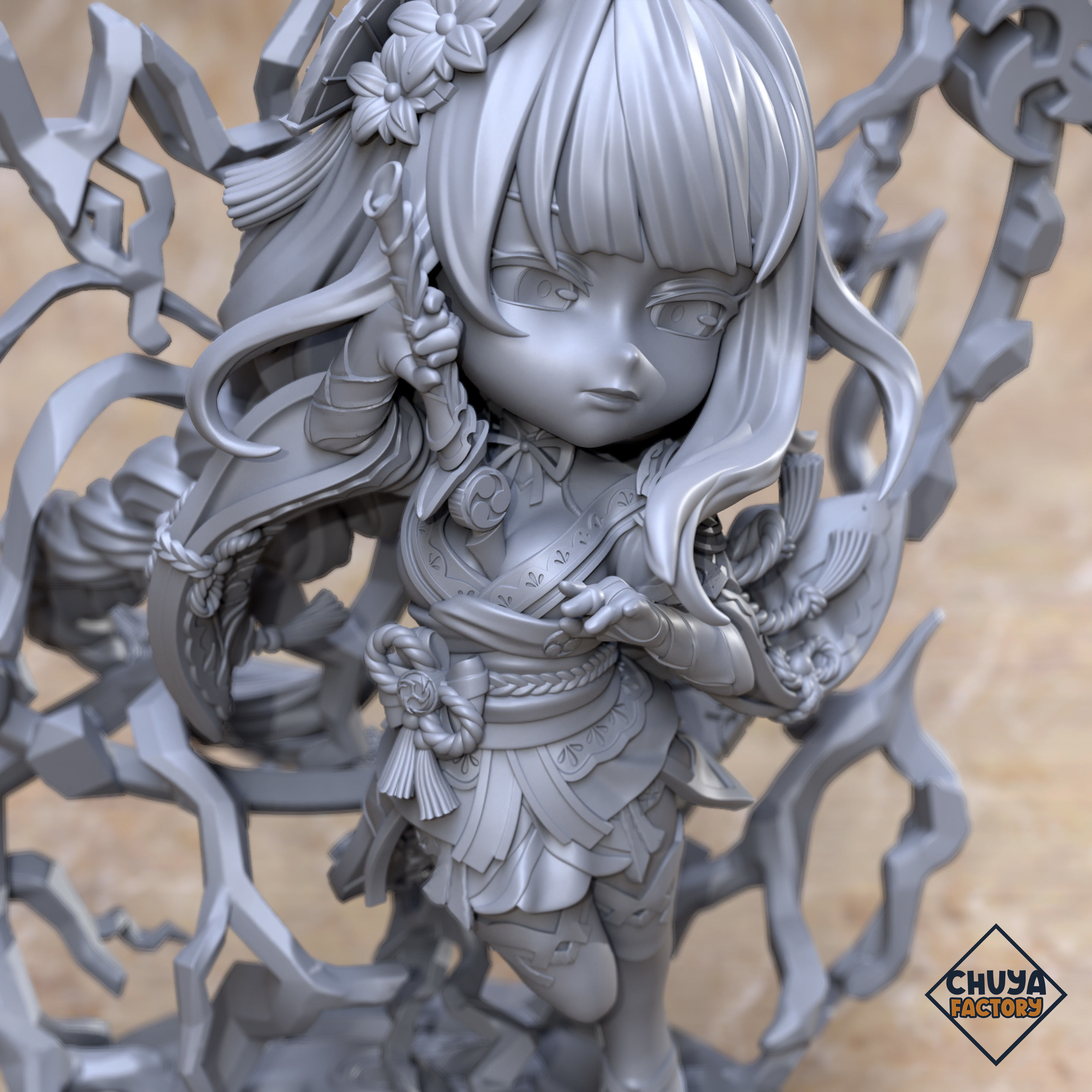 Raiden Shogun CHIBI 3D print model_2