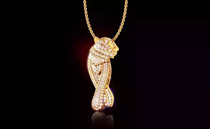 Luxury Diamond Panther Pendant