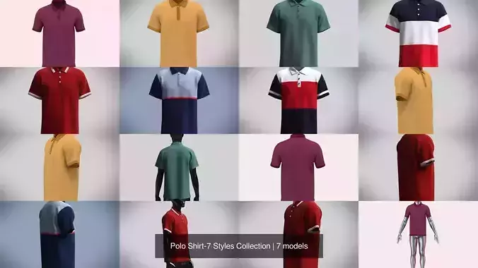 Polo Shirt-7 Styles Collection