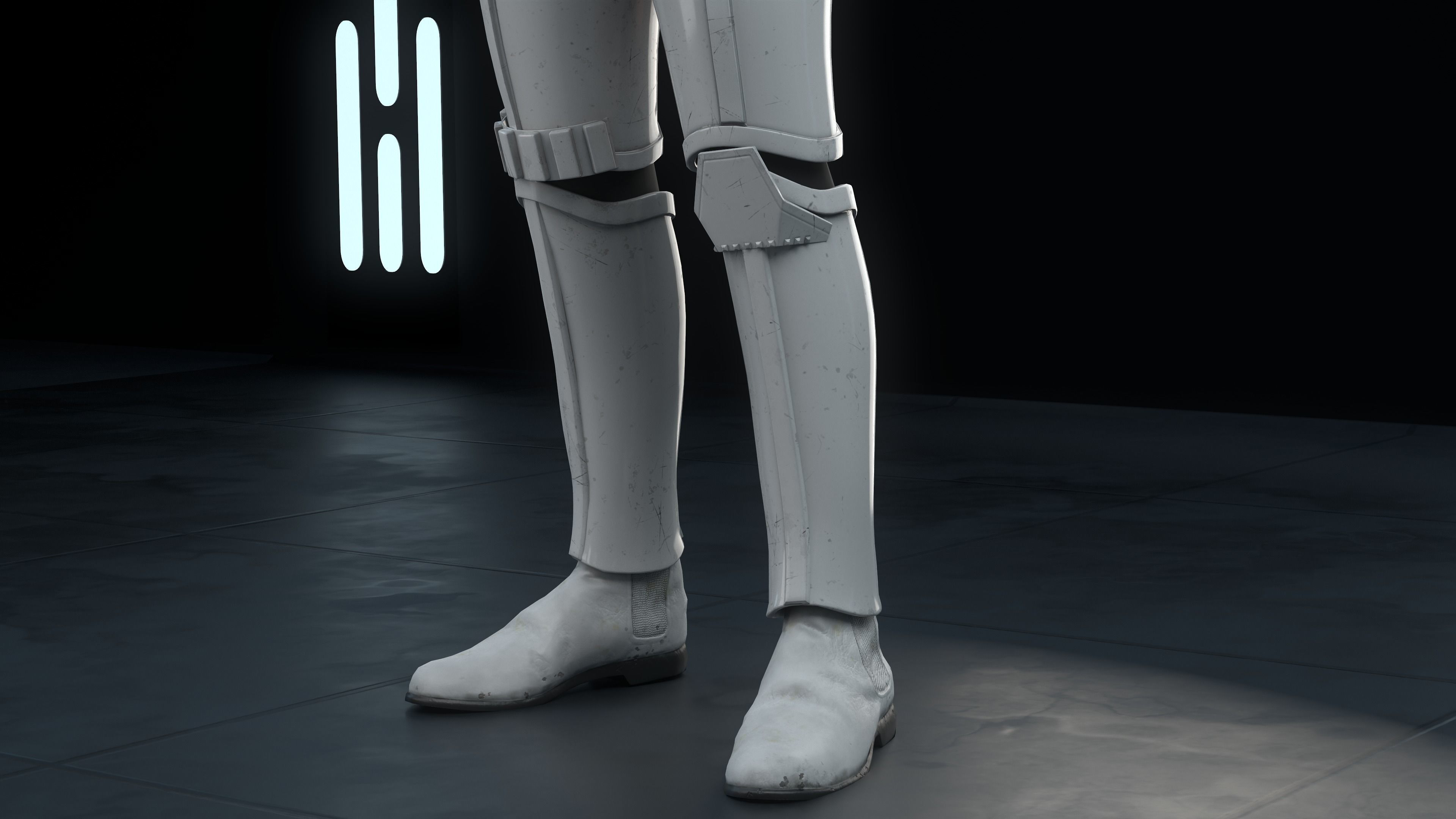 Stormtrooper Realistic 3D Model Low Poly from star wars force... Low-poly 3D model_6