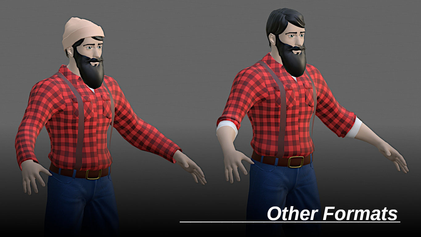 Lumberjack Character 3D model_8