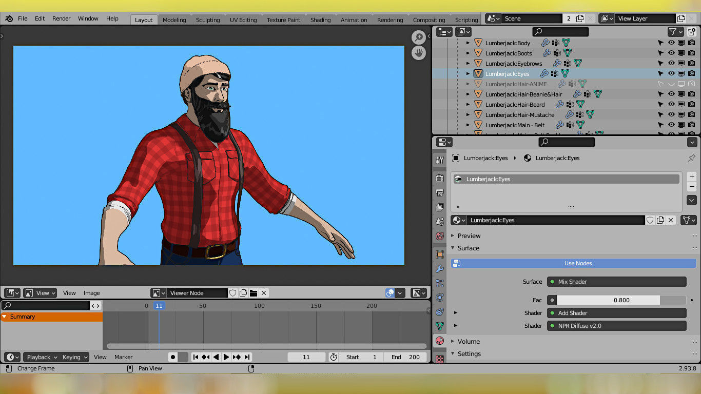 Lumberjack Character 3D model_9