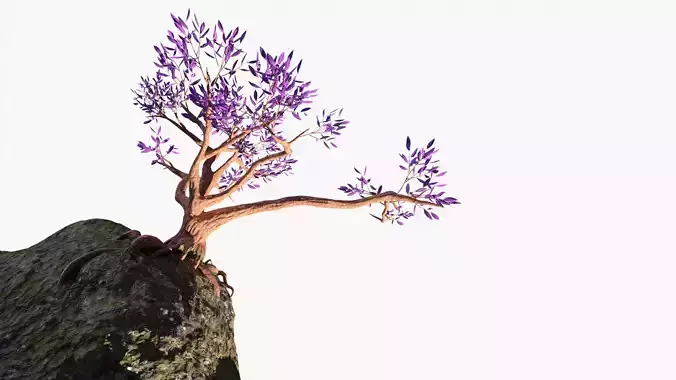 Fantasy tree with terrain