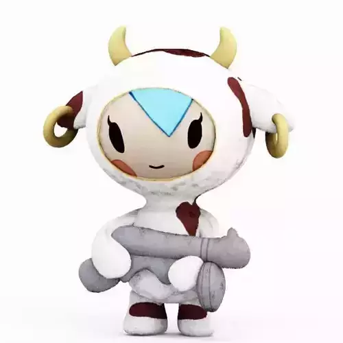 Cow Costumed Stuffed Animal