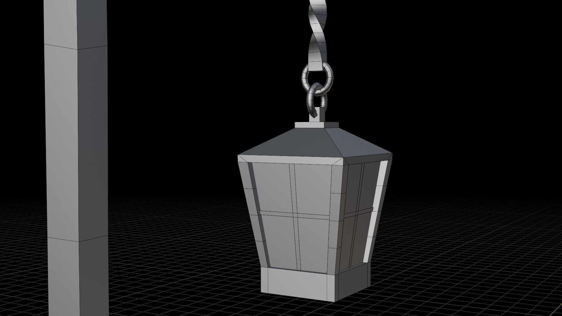 low-poly lamp with 2k PBR materials Free low-poly 3D model_5