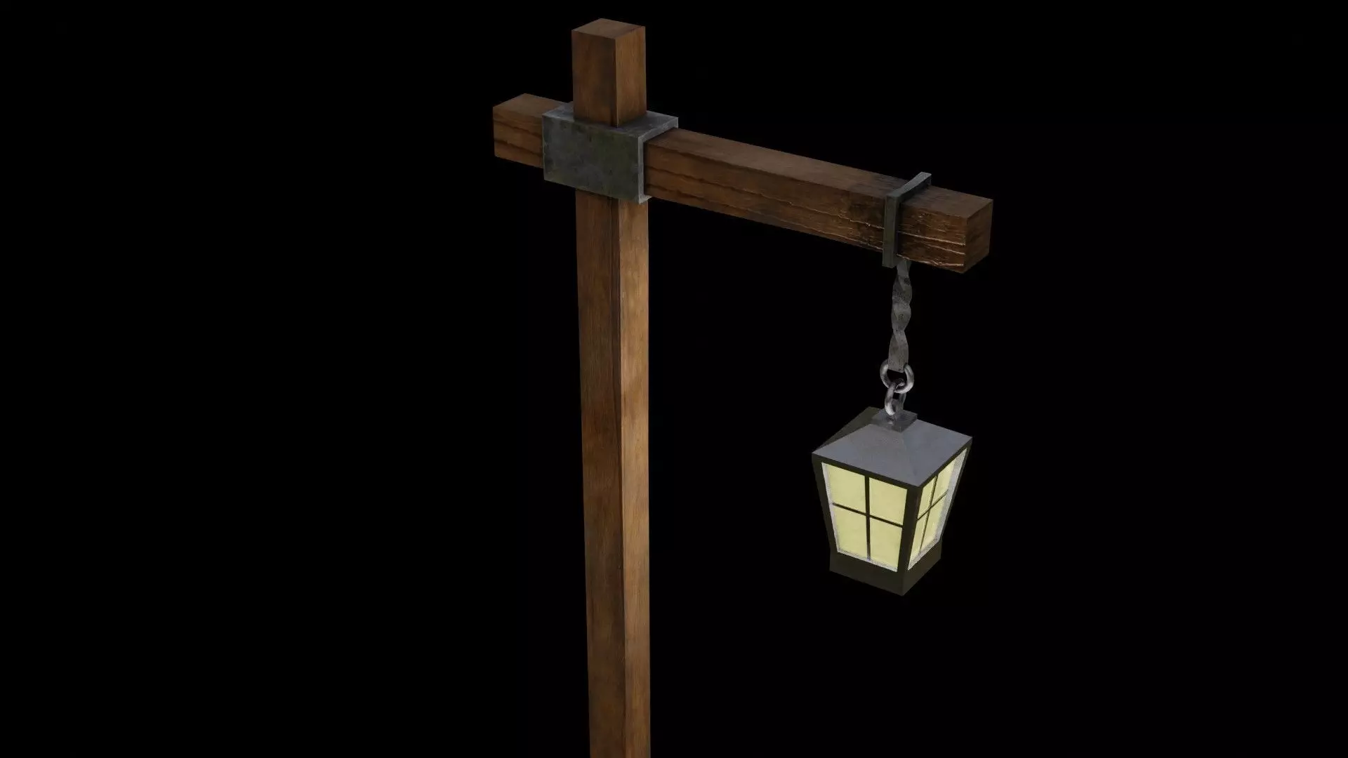 low-poly lamp with 2k PBR materials Free low-poly 3D model_0