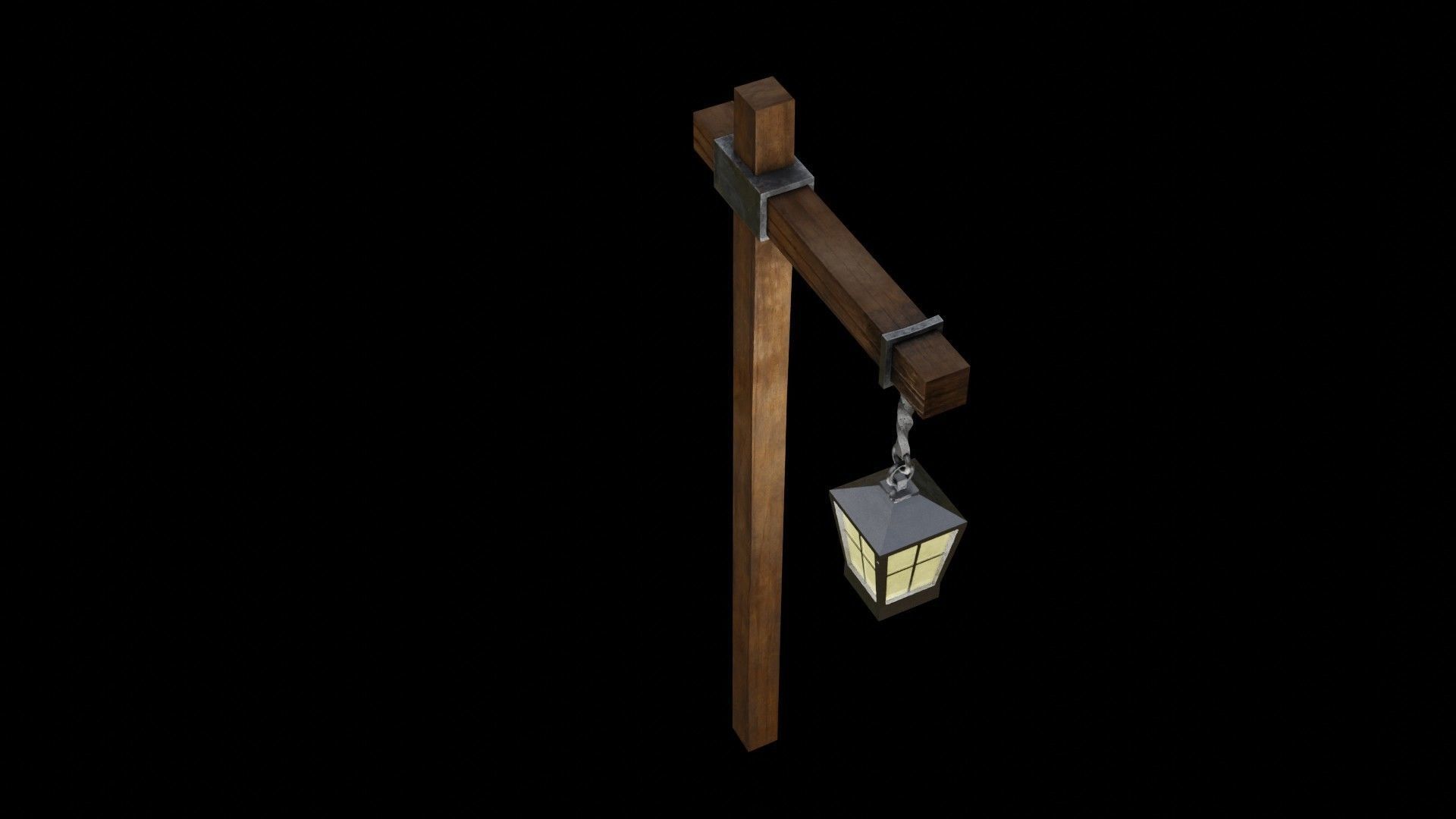 low-poly lamp with 2k PBR materials Free low-poly 3D model_2