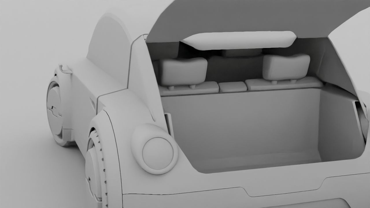 Futuristic city car rigged 3D model_41