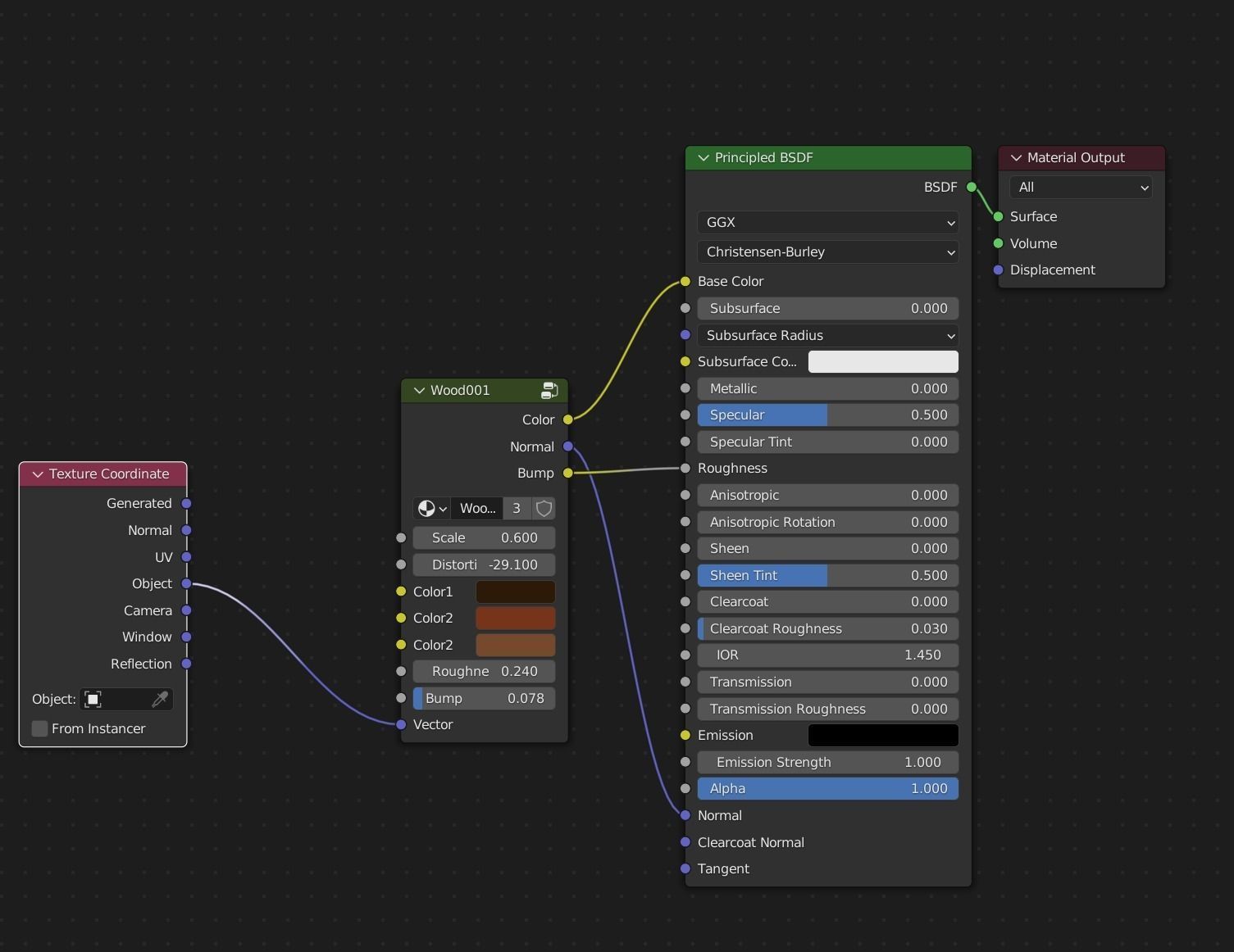 Procedural wood shader Blender Texture_4