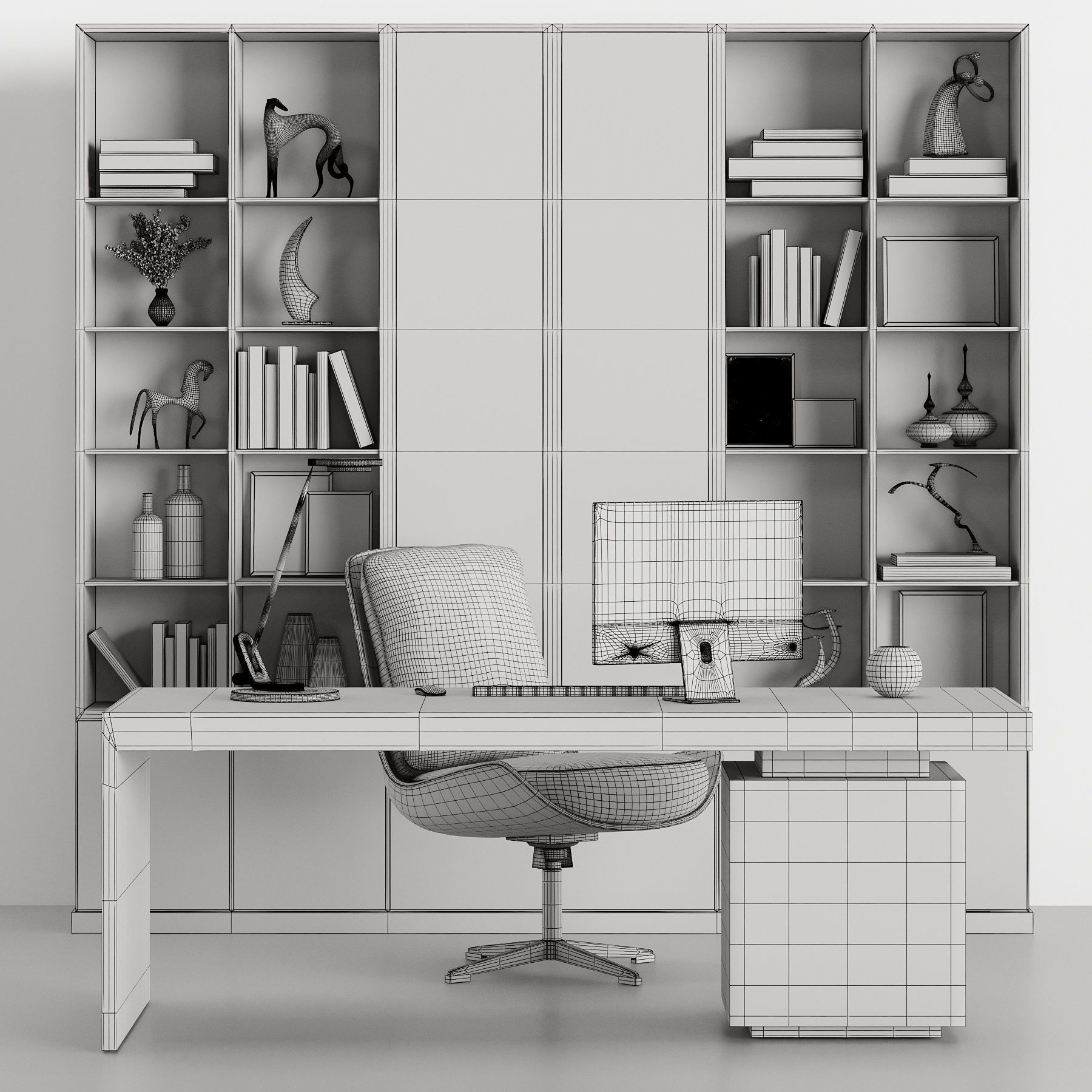 Office furniture 1 3D model_4
