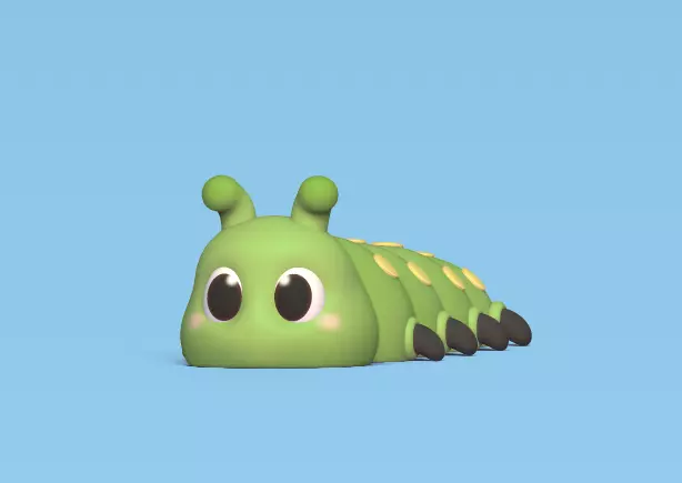 Flexi Caterpillar 3D print model_0