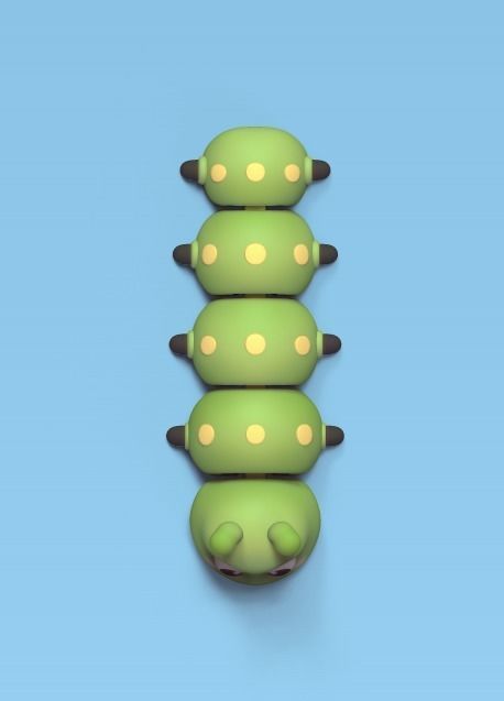 Flexi Caterpillar 3D print model_5