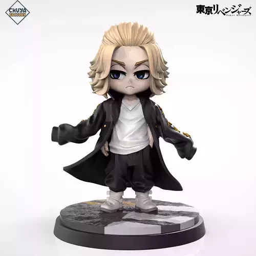 Mikey anime figurine with blonde hair
