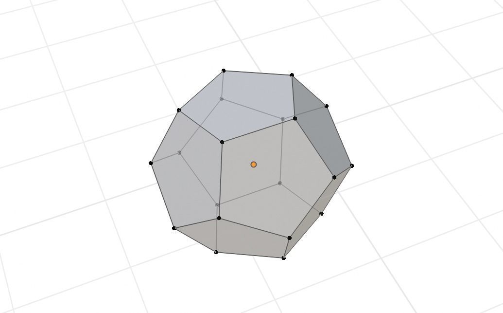 Regular dodecahedron Low-poly 3D model_3