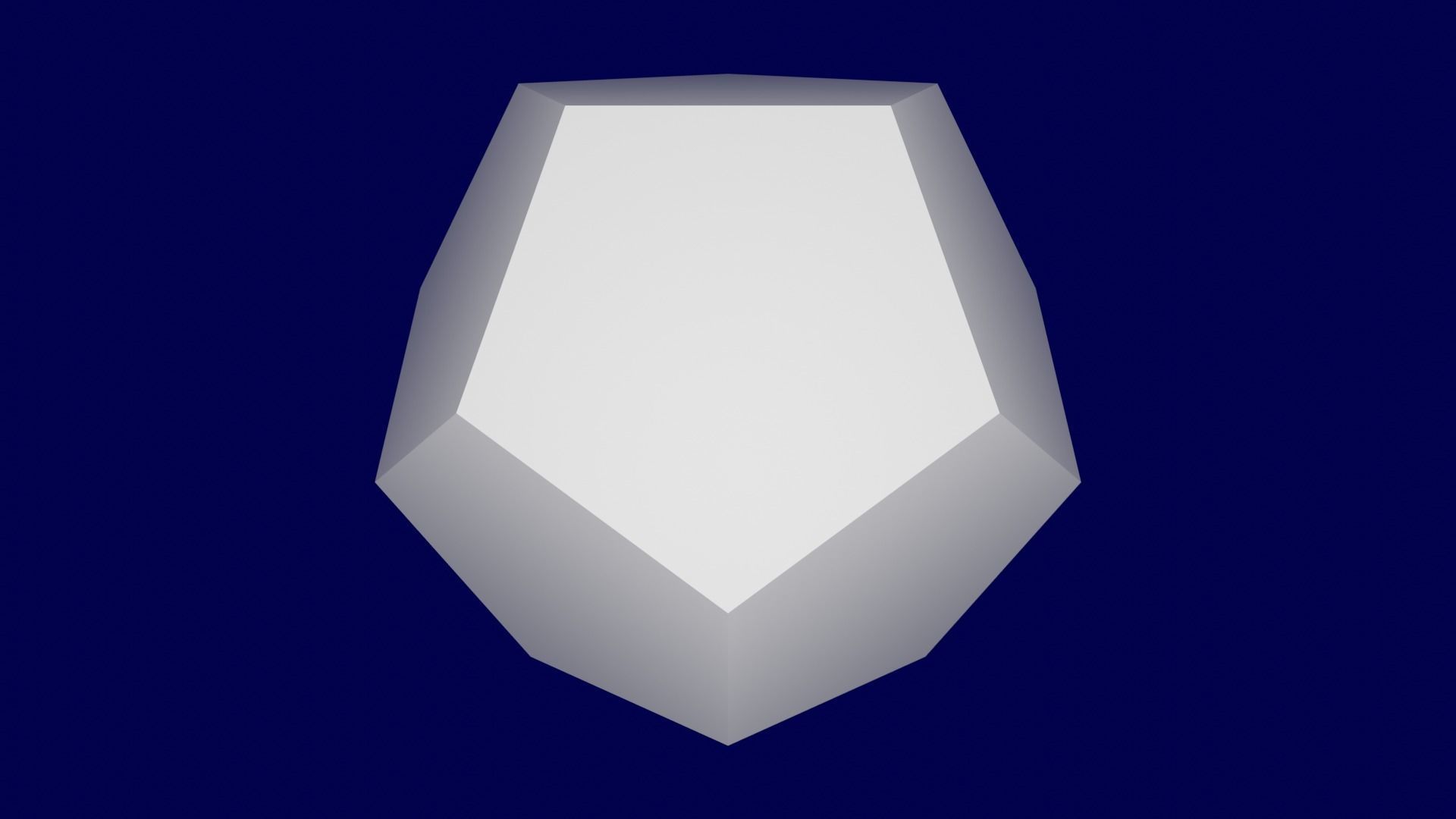 Regular dodecahedron Low-poly 3D model_1