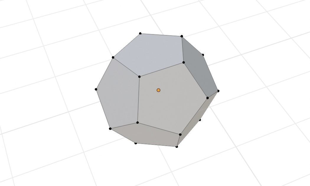 Regular dodecahedron Low-poly 3D model_2