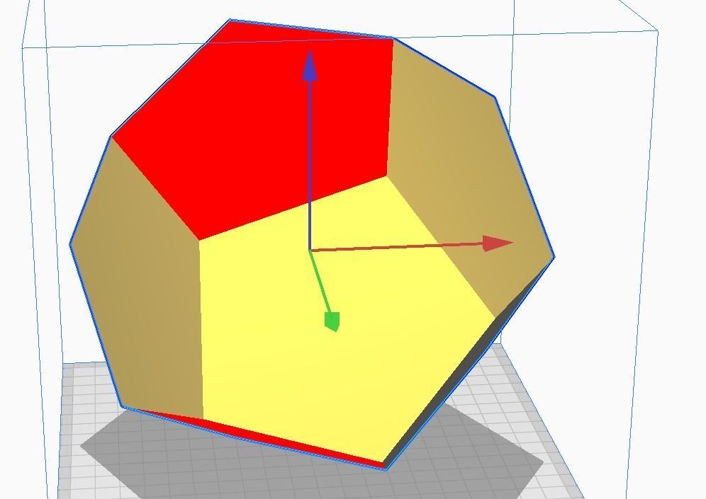 Regular dodecahedron Low-poly 3D model_4