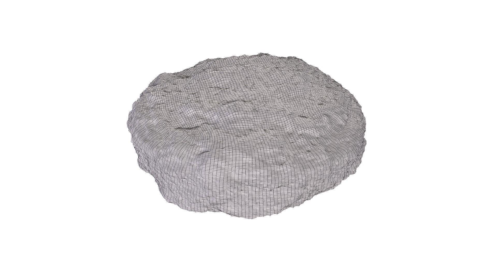 Hamburger Steak Low-poly 3D model_10