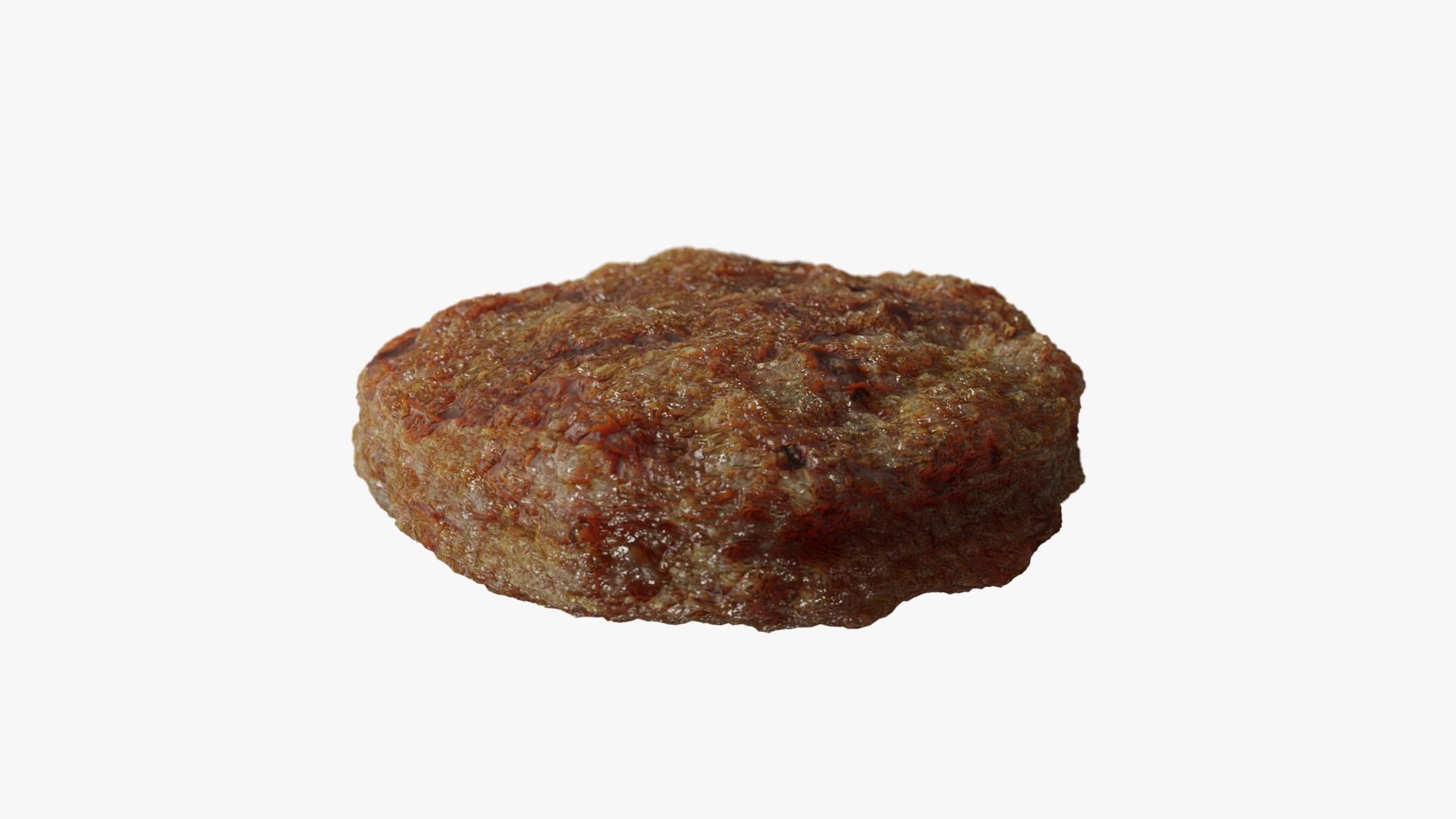 Hamburger Steak Low-poly 3D model_4