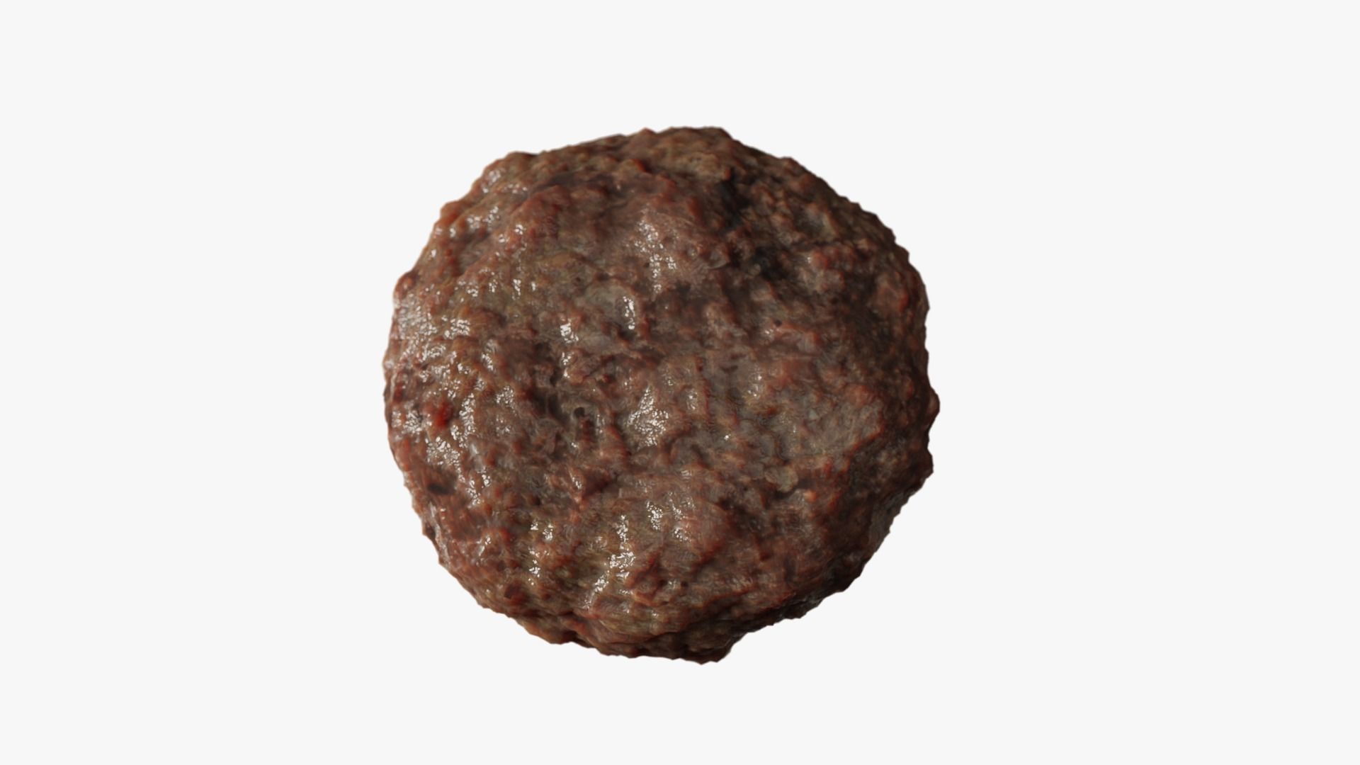 Hamburger Steak Low-poly 3D model_3