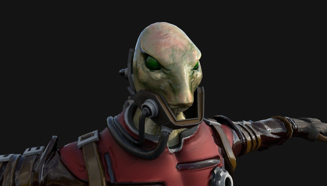 Alien NFT Model with all the source files and textures Low-poly 3D model_1