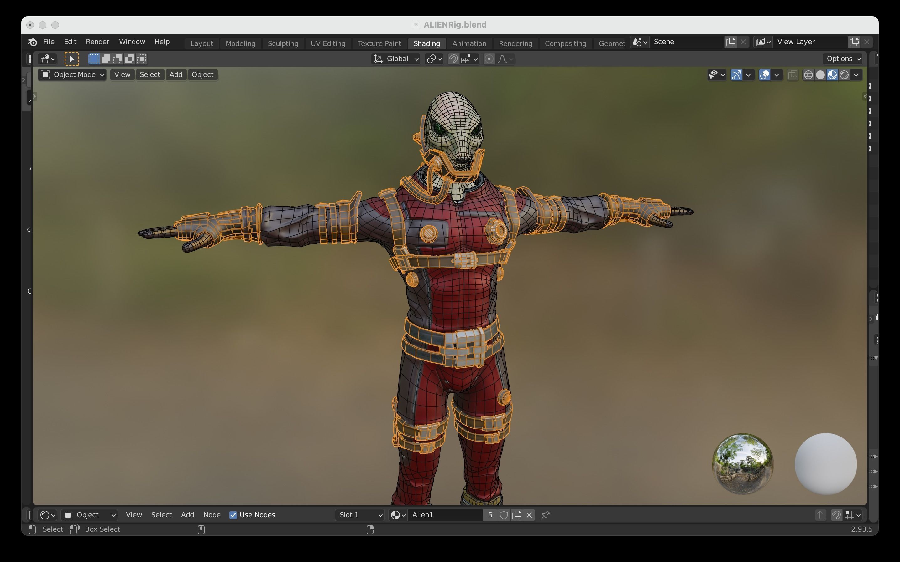 Alien NFT Model with all the source files and textures Low-poly 3D model_7