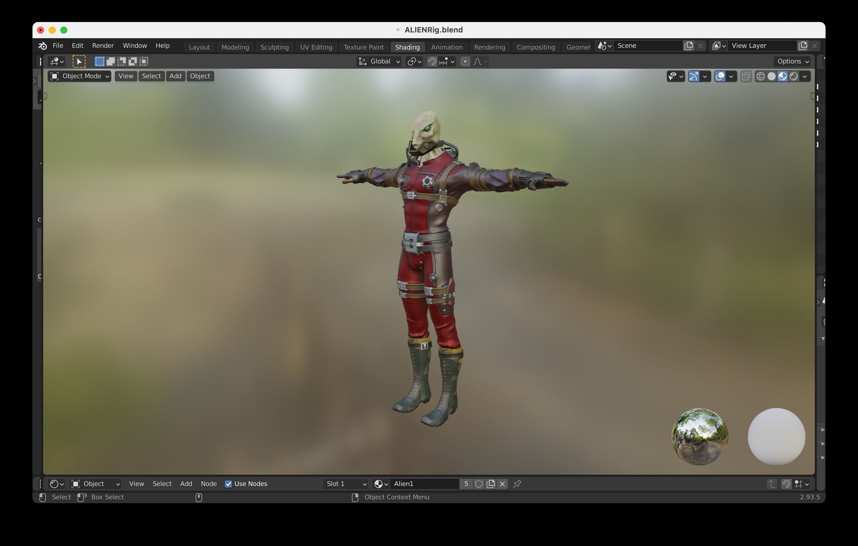 Alien NFT Model with all the source files and textures Low-poly 3D model_5