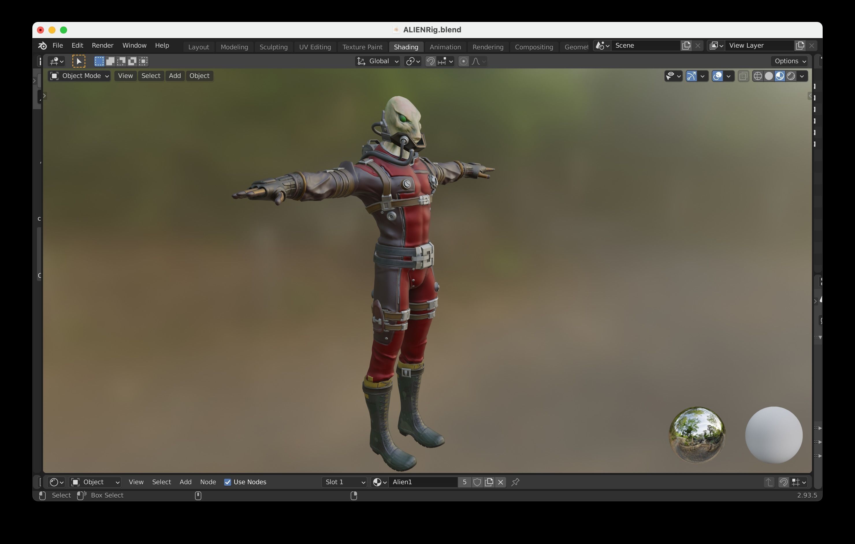 Alien NFT Model with all the source files and textures Low-poly 3D model_14