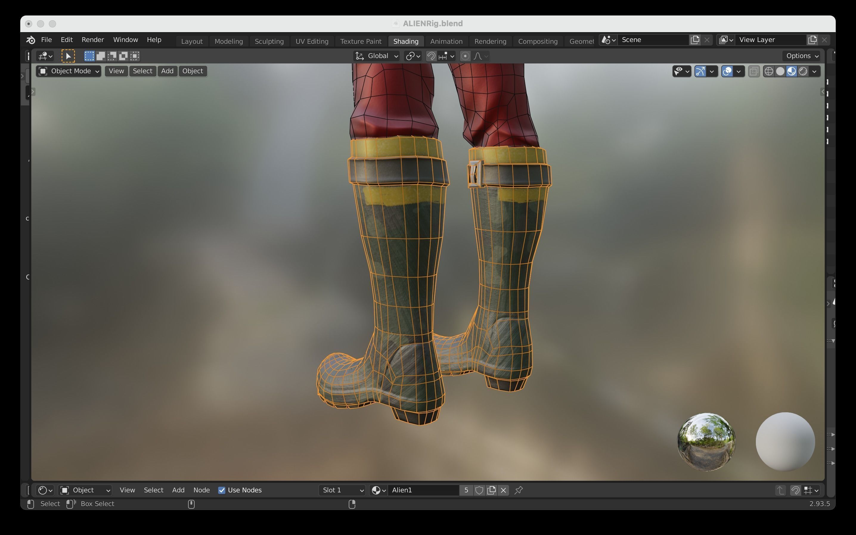 Alien NFT Model with all the source files and textures Low-poly 3D model_10
