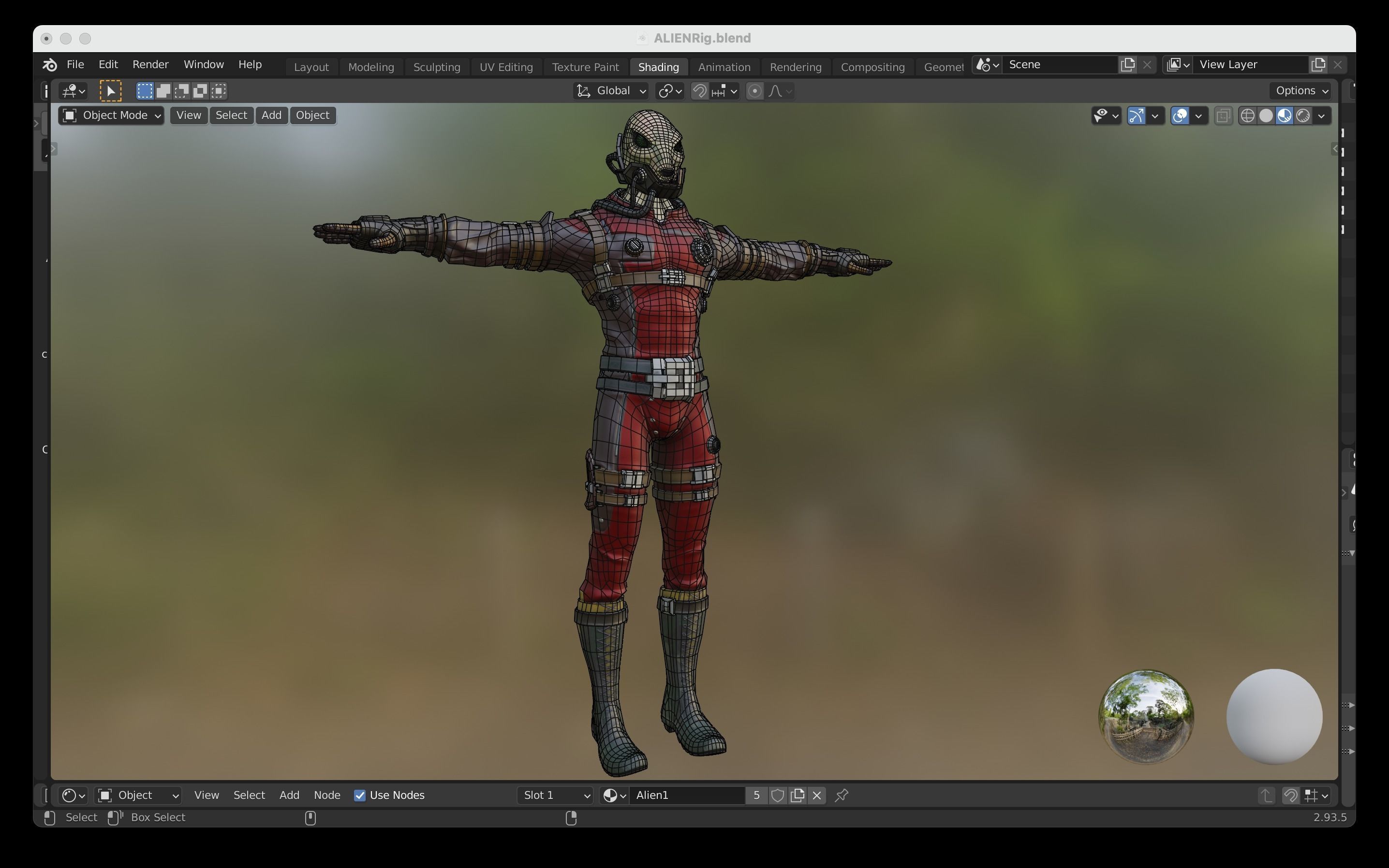 Alien NFT Model with all the source files and textures Low-poly 3D model_11
