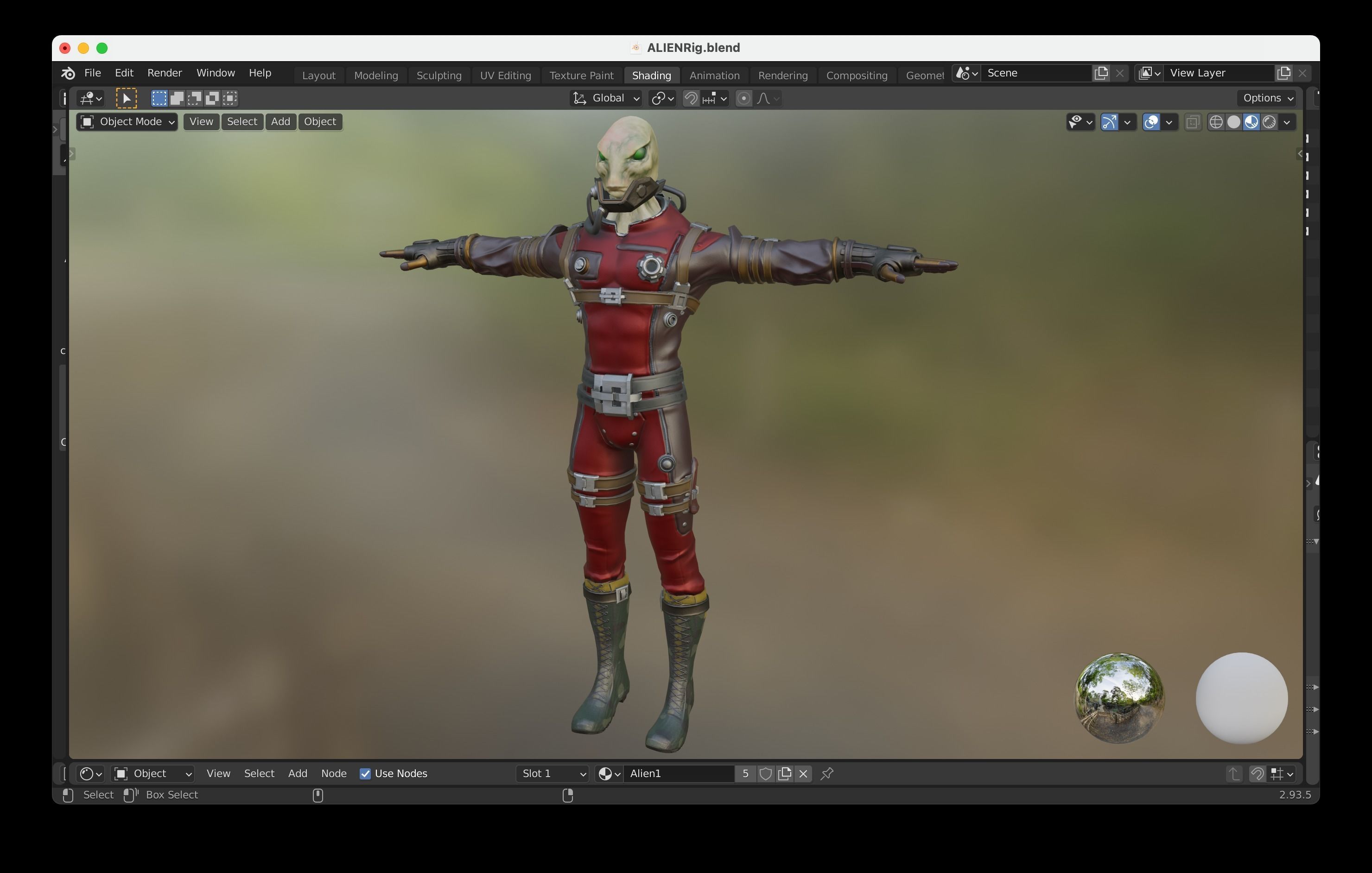 Alien NFT Model with all the source files and textures Low-poly 3D model_13