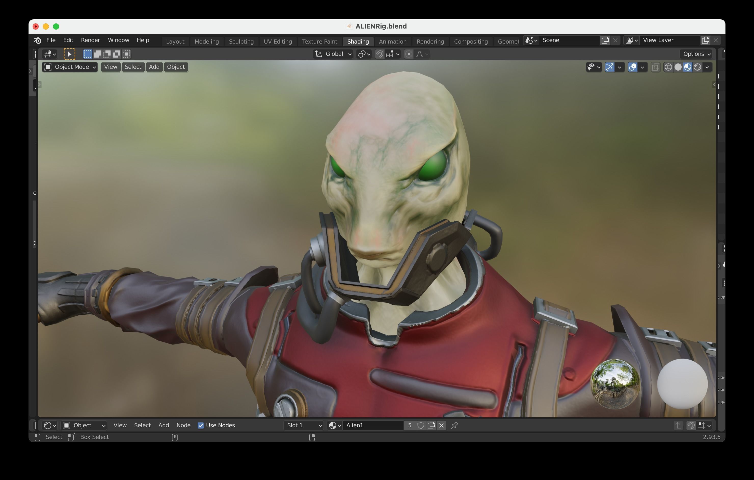 Alien NFT Model with all the source files and textures Low-poly 3D model_4