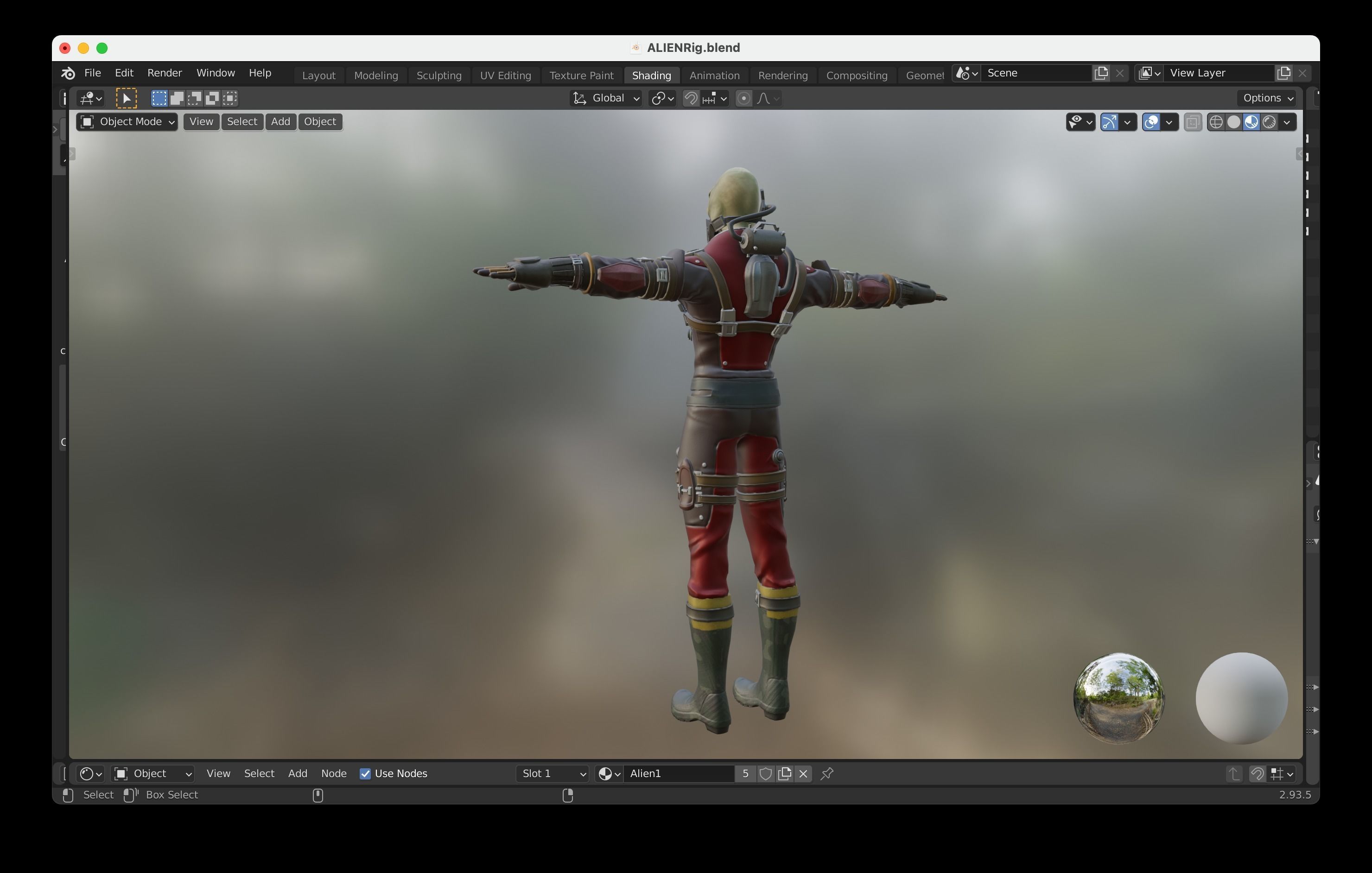 Alien NFT Model with all the source files and textures Low-poly 3D model_6