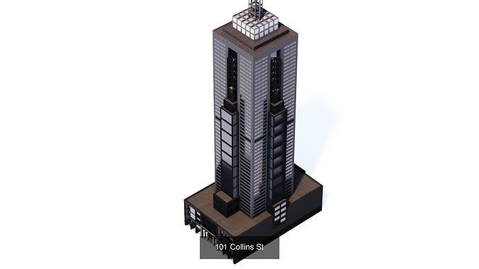 120 and 101 Collins St Buildings  3D Model Pack 7