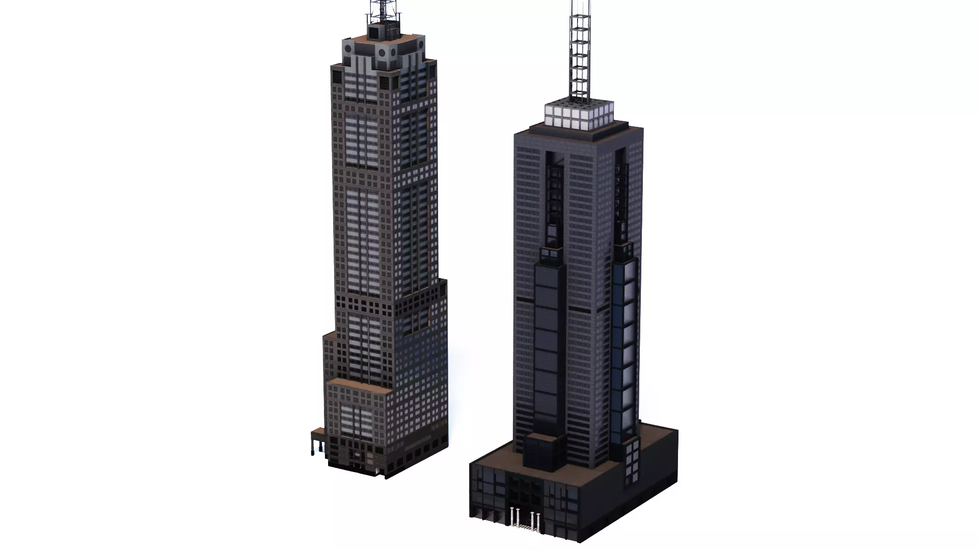 120 and 101 Collins St Buildings  3D Model Collection_0