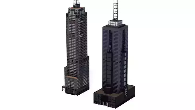 120 and 101 Collins St Buildings  3D Model Collection