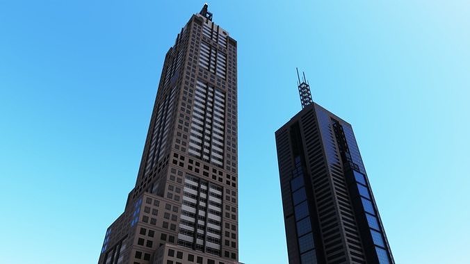 120 and 101 Collins St Buildings  3D Model Pack 4