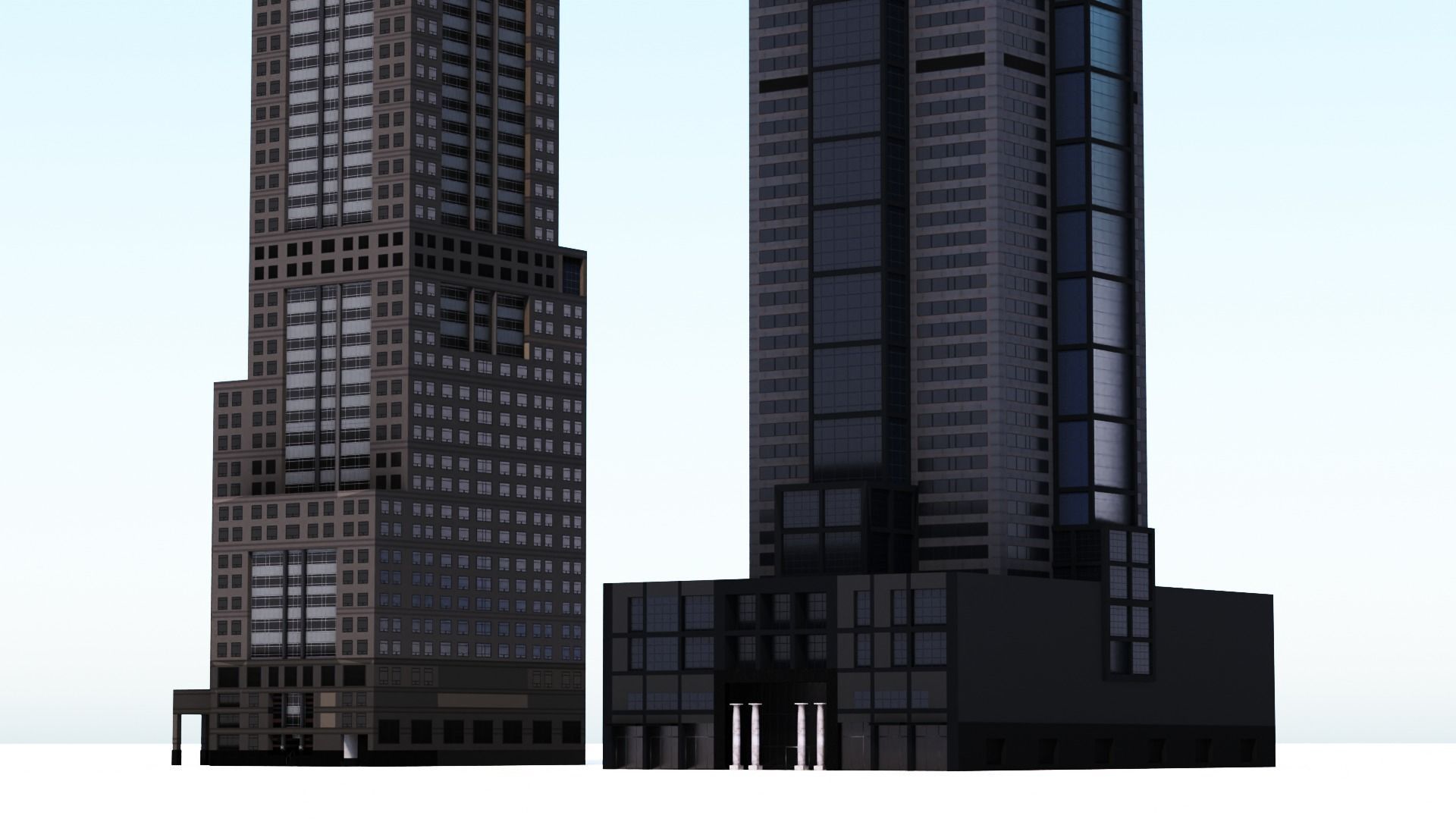 120 and 101 Collins St Buildings  3D Model Collection_1