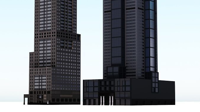 120 and 101 Collins St Buildings  3D Model Pack 2