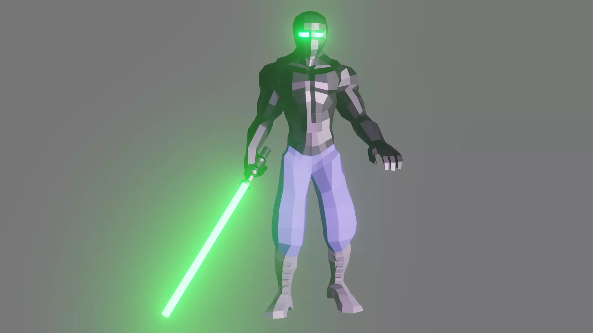 Lightsaber Hilt and Blade 1 Low-poly 3D model