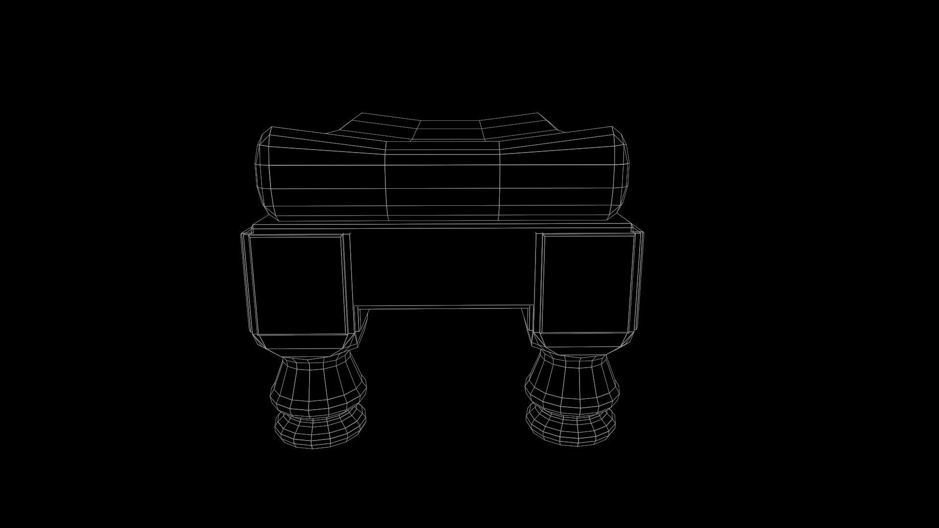 Roman couch pack Low-poly 3D model_8