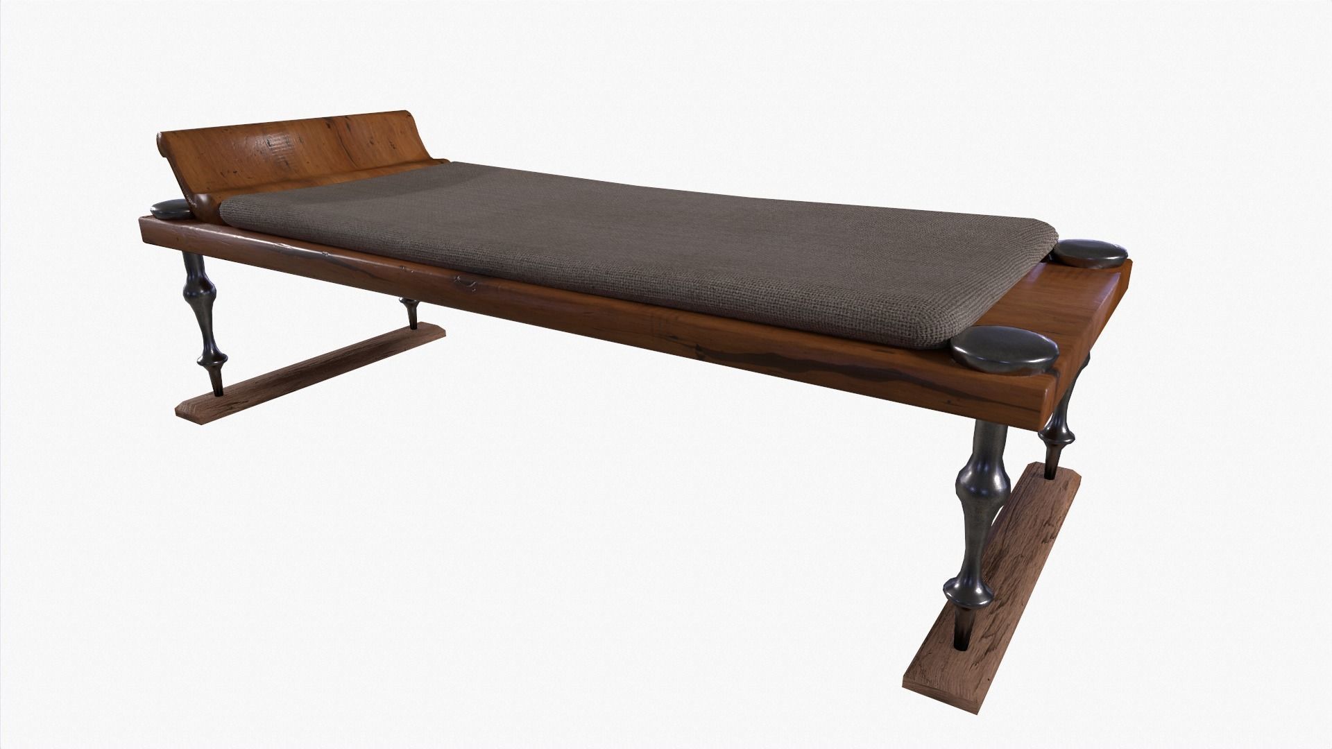 Roman couch pack Low-poly 3D model_11